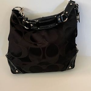 Black monogram Coach bag